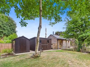 REAR GARDEN WITH TWO SHEDS- click for photo gallery